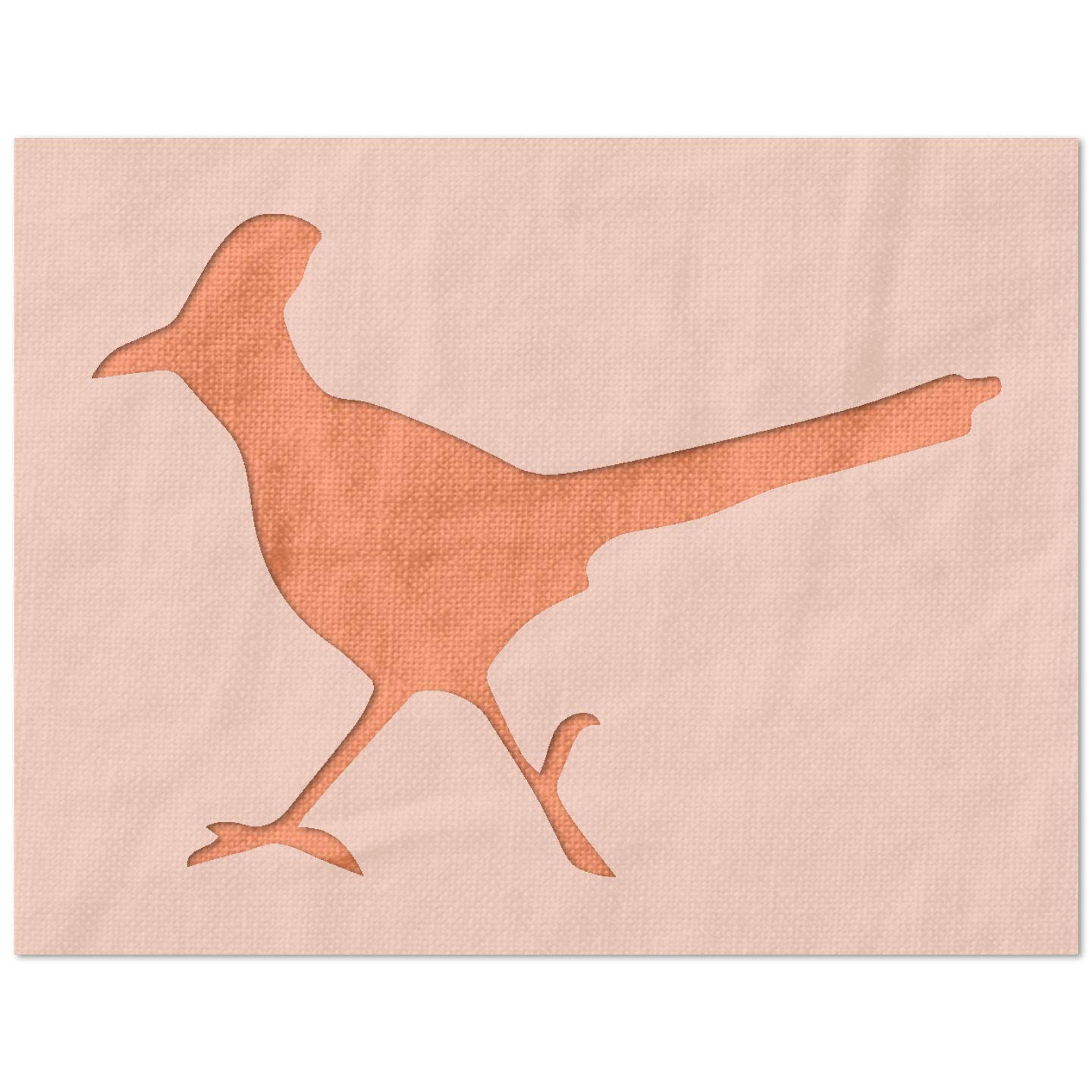 Pochoir oiseau de course contre les bavures de peinture gabarit plastique réutilisable 30x22cm