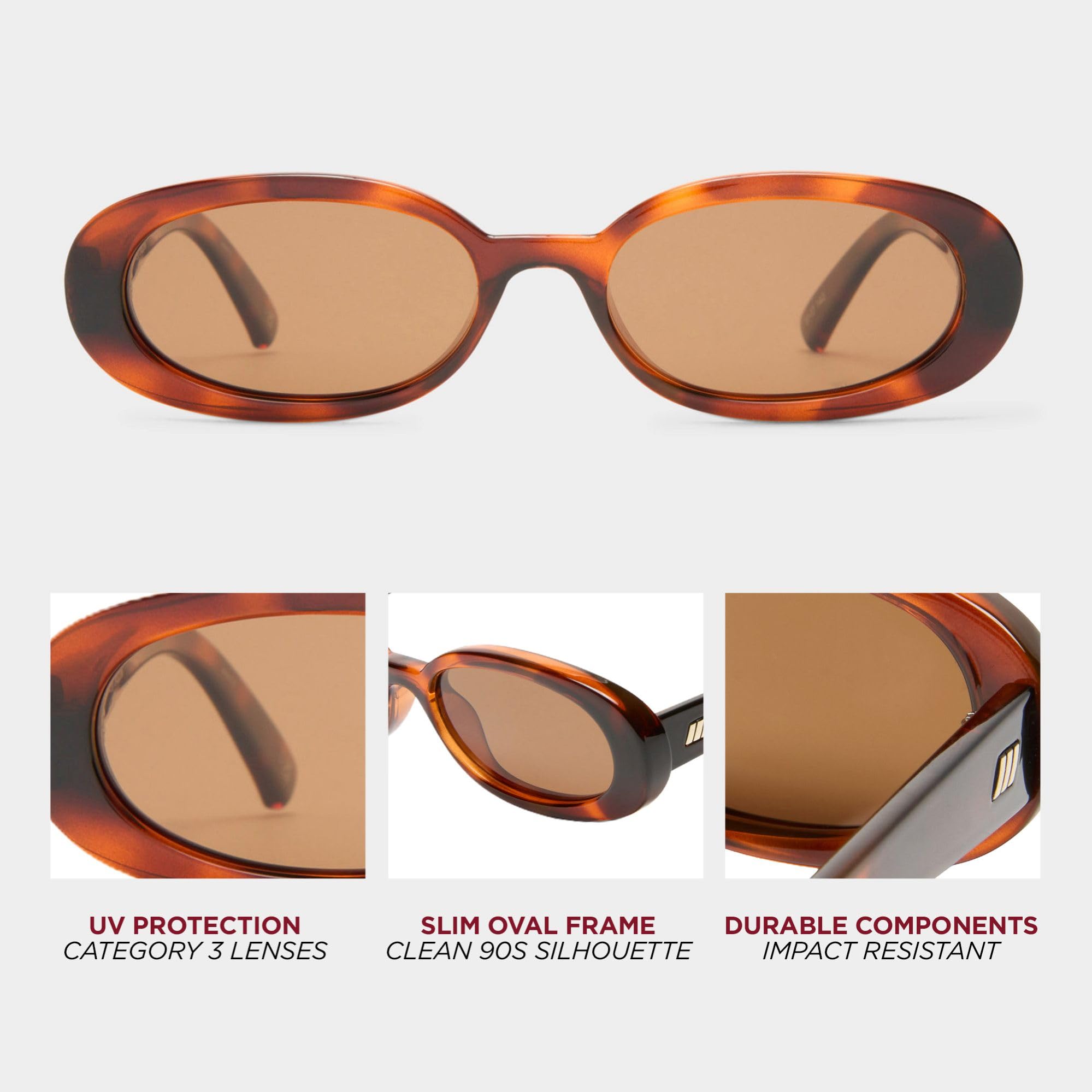 Le Specs. OUTTA LOVE - Sonnenbrille für Damen Ovale Rahmenform mit hohem UV-Schutz