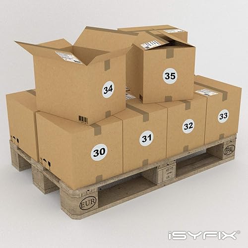 Miniatura 93 de iSYFIX Calcomanías amarillas de números consecutivos – 1 a 100, 2 pulgadas, 1 juego – Vinilo autoadhesivo de alta calidad, ideal para inventario