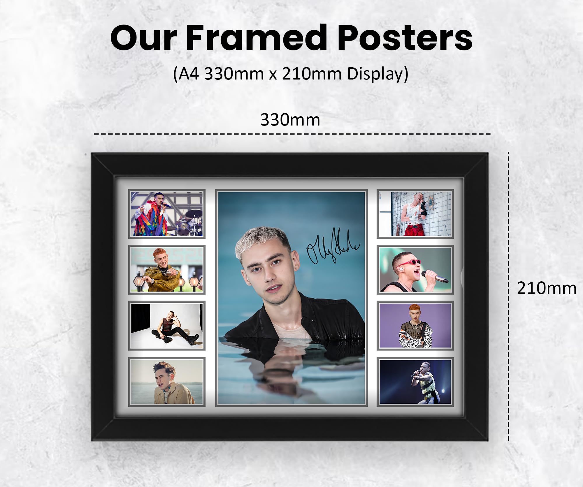 Poster YUNGBLUD Autografato - Edizione Limitata 999 Pezzi, Cornice A3, Idea Regalo Per Fan