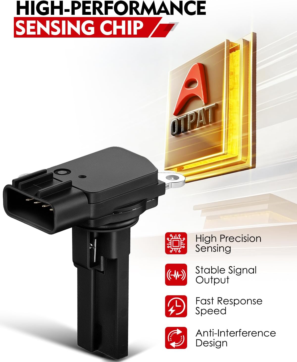 Mass Airflow Sensor Fit for:-Volvo S60 2011-2016, S80 2008-2015, V60 2015-2016, XC60 2010-2016 for:-Jaguar Xf 2010-2013, Xfr Xj XJR Xjr575 Xk Xkr Xkr-S 2008-2017 3.0L 5.0L L6 V8, OE# LR012073