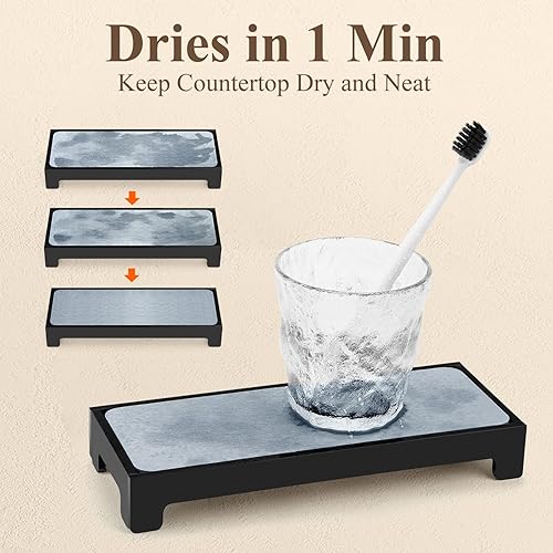 Miniatura 2 de EnjoyNest - Organizador para fregadero, 2 unidades, organizador de fregadero de secado instantáneo para fregadero de cocina, baño, encimera, estante