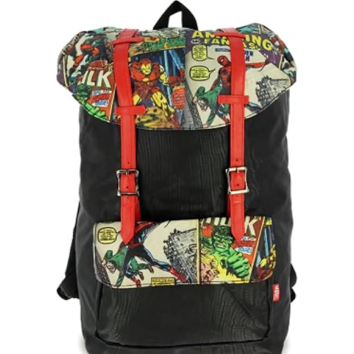 Marv-l Comic Travel Backpack with Shoe Compartment RFID Blocking Large Space Adjustable Strap | Laptop Bag for Camping Hiking Survival Emergency Work & Rucking –Carry-On Duffel for Men & Women