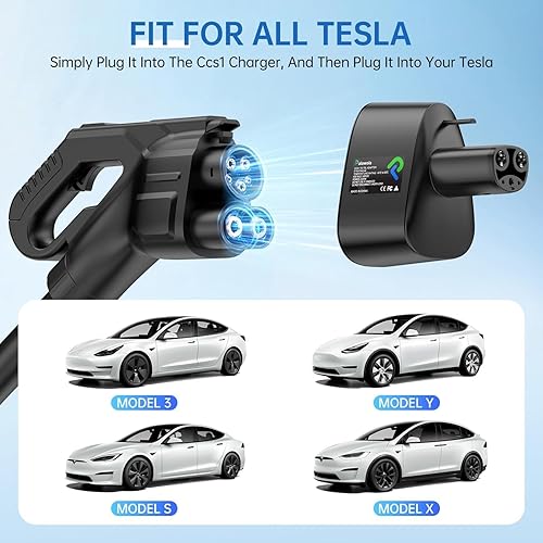 Adaptador de carga J1772 EVs, adaptador de cargador para J1772, adaptador de sobrecargador para el hogar-MAX 60A y 250V CA para Tesla conector de