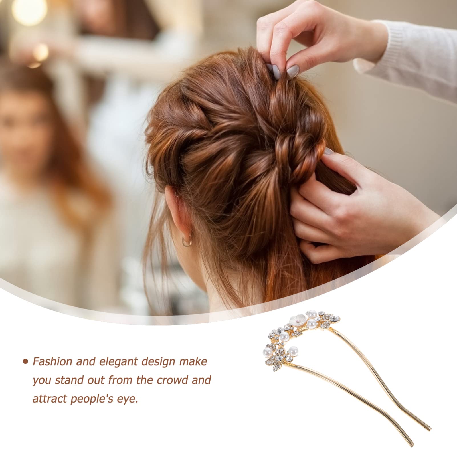 LALAFINA 5pezzi Fermaglio Per Strass e Perle Accessorio Elegante Per Donna Per Acconciature Chic e Occasioni Speciali Design Comfortevole e Non Scivoloso Per Sposa e Cerimonie
