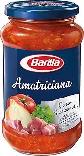Barilla - Sugo all'Amatriciana - Salsa Pronta al Pomodoro con Pancetta, Cipolla e Peperoncino - 400 gr
