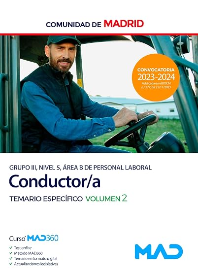 Conductor de la Comunidad de Madrid. Temario específico volumen 2