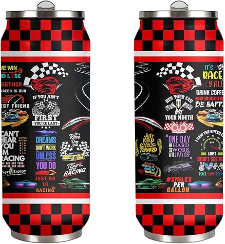 Miniatura 2 de Taza de café de viaje de carreras, para amantes de las carreras de autos, corredores, entusiastas de los coches de carreras, vaso de acero
