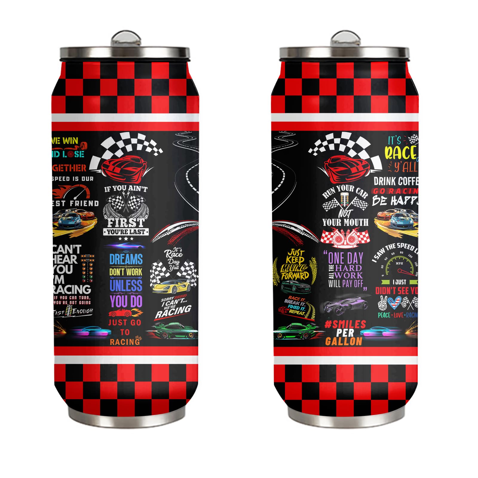 YOPIGOT Car Racing Gifts Racing Travel Coffee Mug Racing Tumbler For Car Racing Lover, Racer, Race Car Enthusiast, Stainless Steel Tumbler 17oz