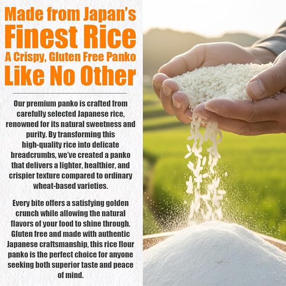 Gluten-Free Rice Flour Panko, Extra Crispy Coating, Japanese Rice, 15.9 oz
