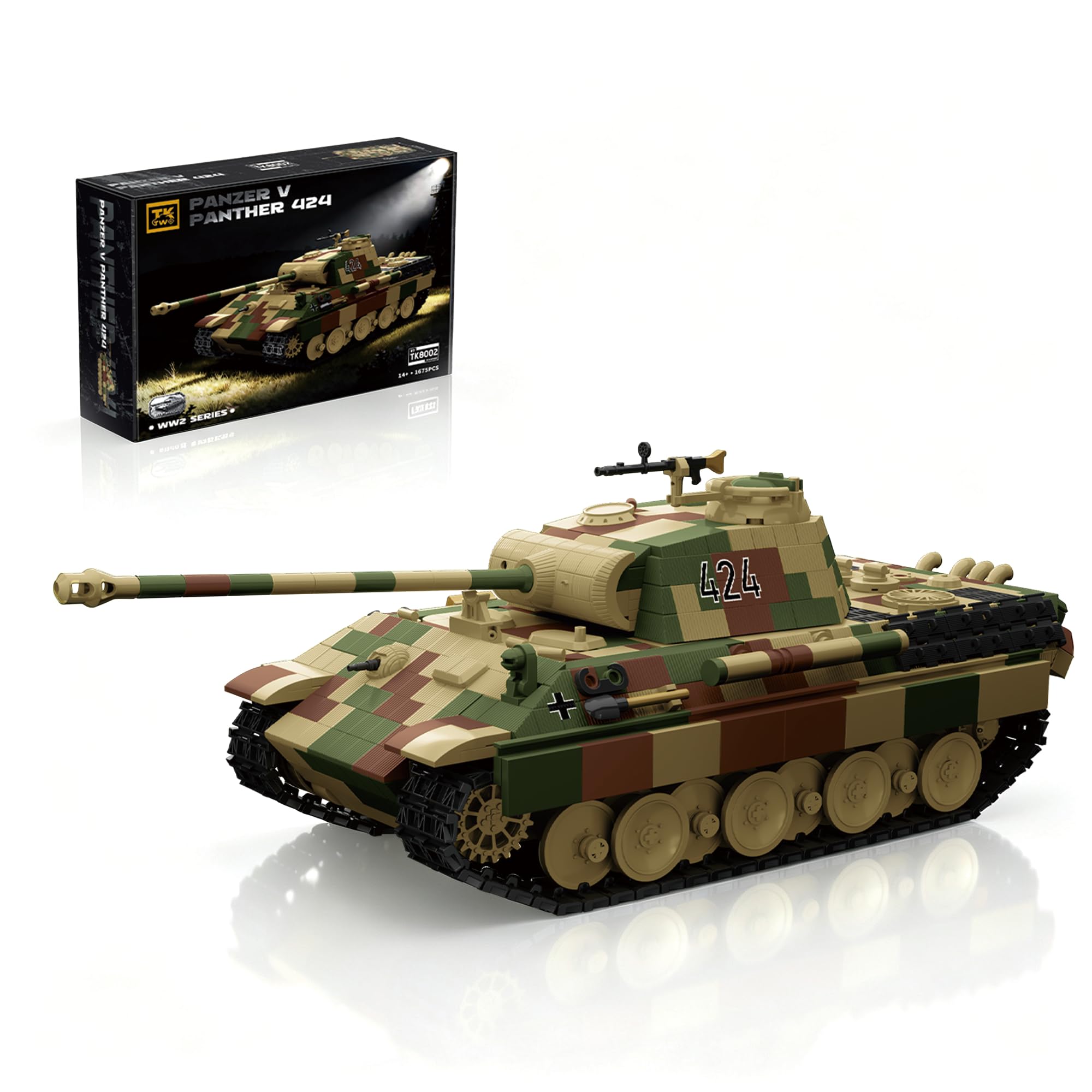 Panzer V Panther 424 Ensemble de construction camouflage pour enfants de 14