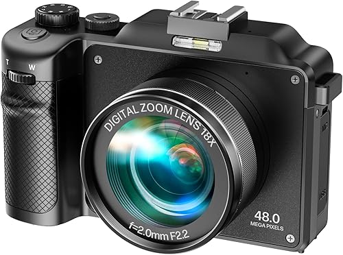 Miniatura 7 de Cámara digital 4K, video 4K Ultra HD 48MP Foto 4K, cámara de doble lente, zoom digital 18x, cámara de enfoque automático para fotografía, con WiFi y