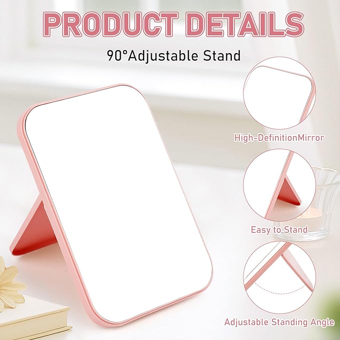 12 Pack Espejo de Maquillaje de Mesa, 8 Pulgadas, 4 Colores miniatura 4