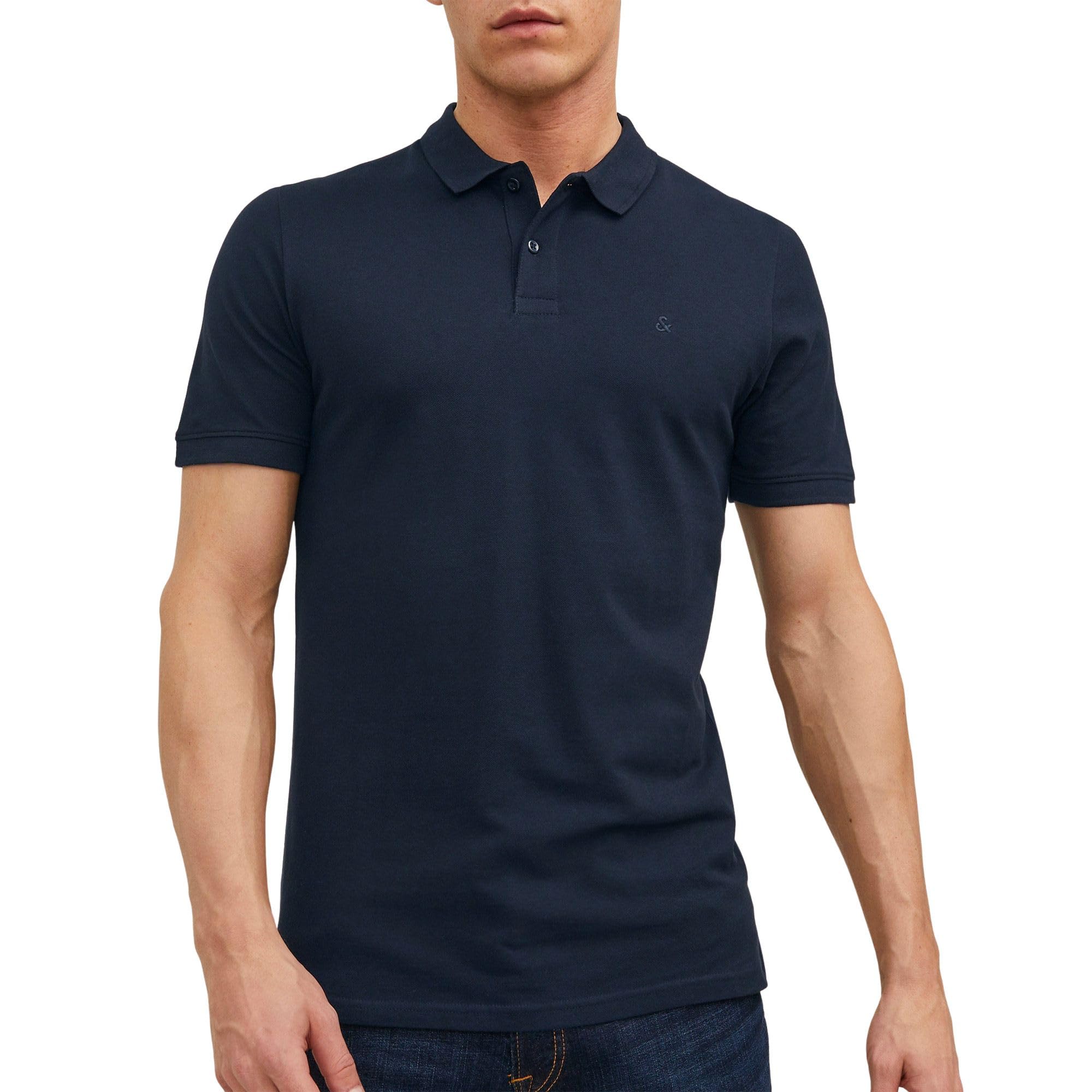 JACK & JONES Mens Basic Polo Short Sleeve Navy Blazer XXL
