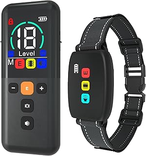 Meloive Collier de Dressage pour Chien,Portée de 3000 Mètres,3 Modes Vibration/Choc Électrique/Son avec Verrouillage de Sécurité,Étanche IPX67 et Rechargeable