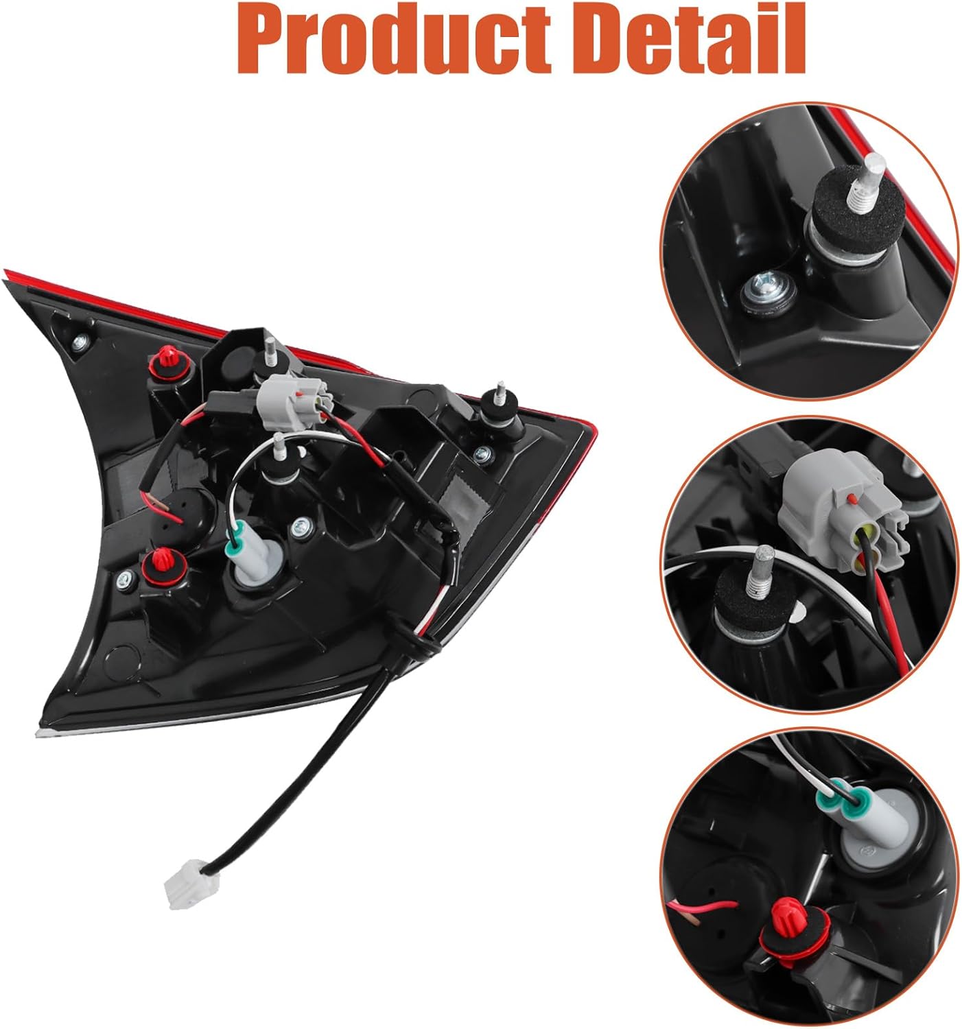labwork Right Inner Rear Tail Light Replacement for Nissan Rogue 2017-2019 Rear Tail Lamp Assembly 265506FL5D NI2803115