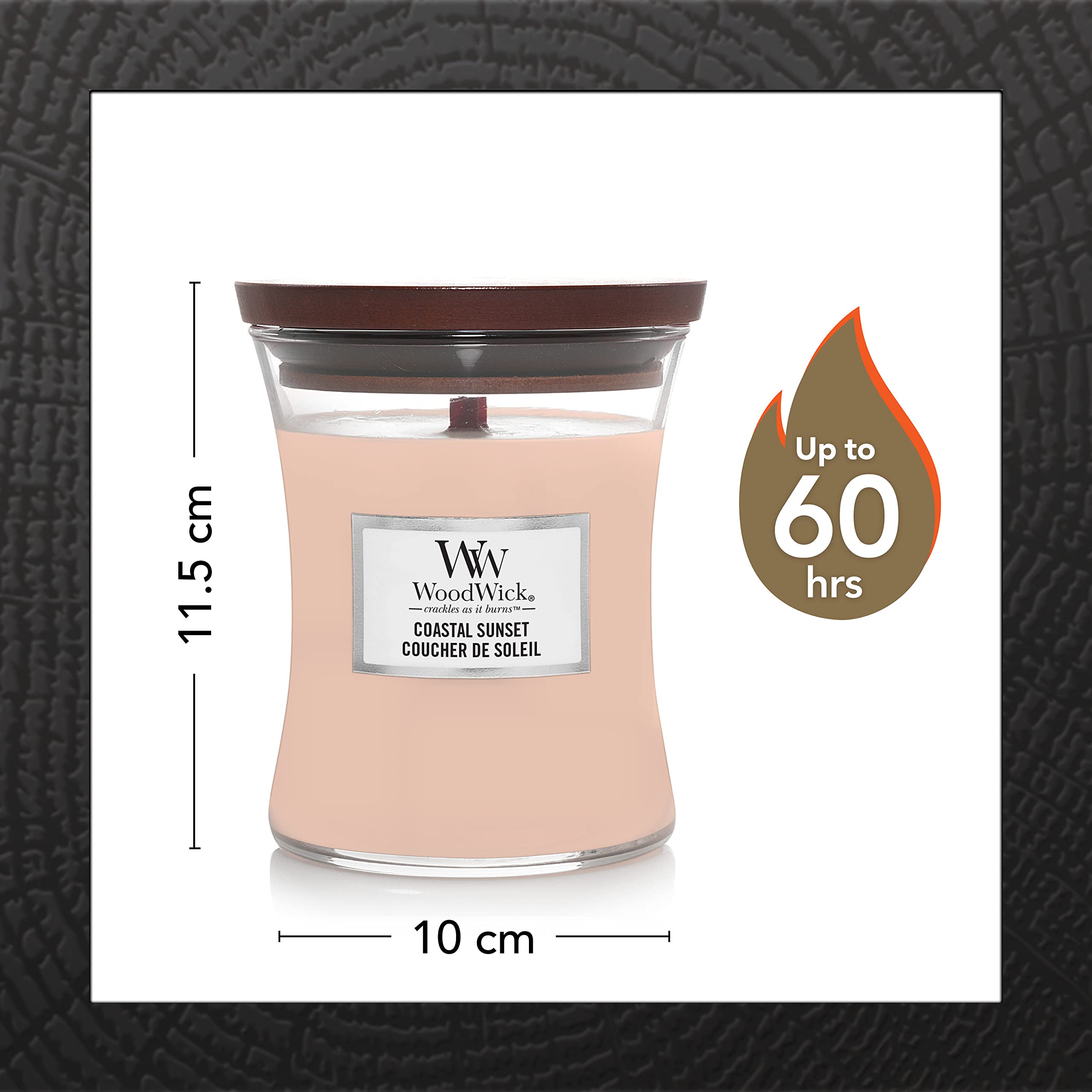 Woodwick Juego de velas perfumadas para regalo, Mini velas aromáticas de reloj de arena con mechas agrietadas, Caja de regalo, 3 unidades (1699066E)