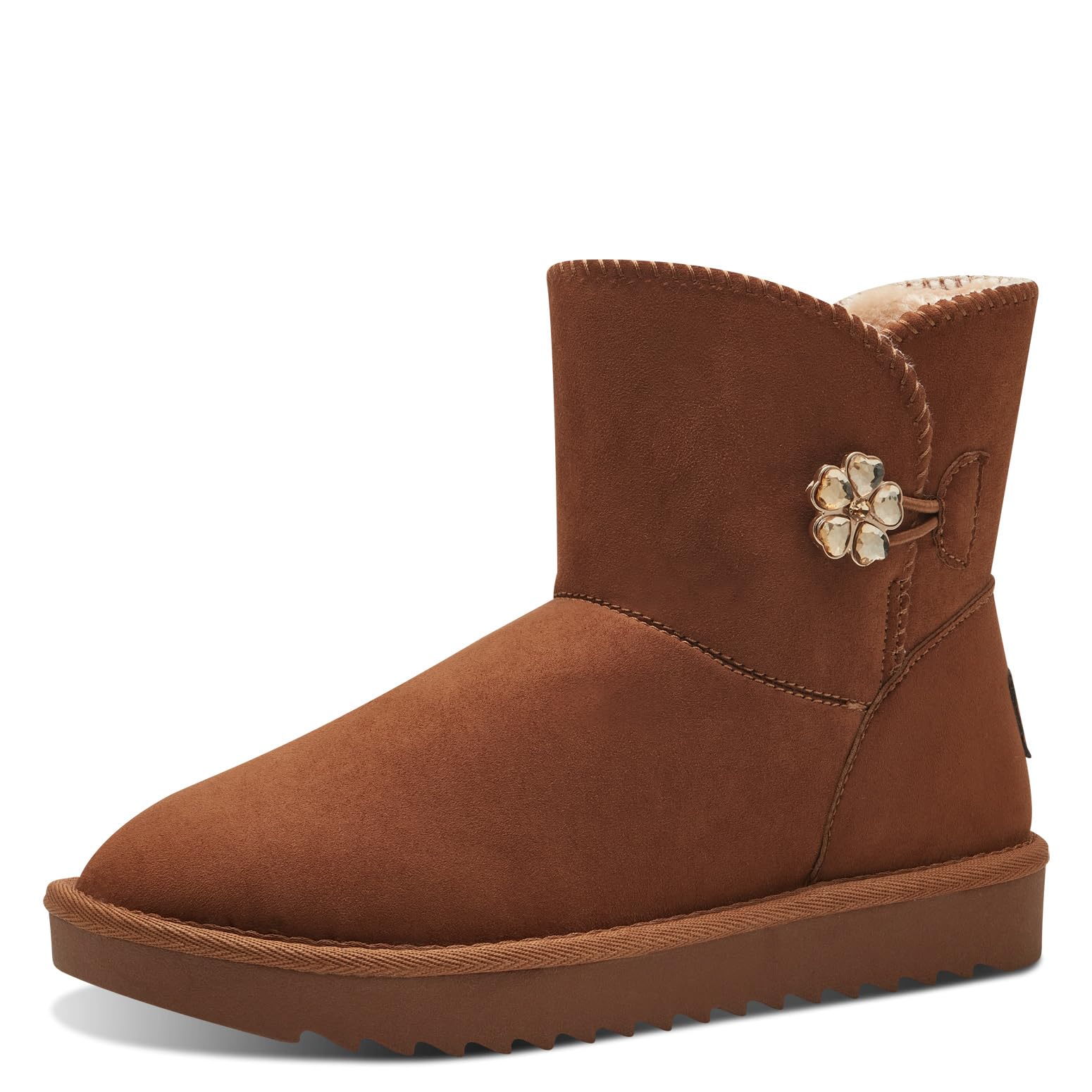 MARCO TOZZI Women's 2-26483-41 Boot Flat, Nut, 4