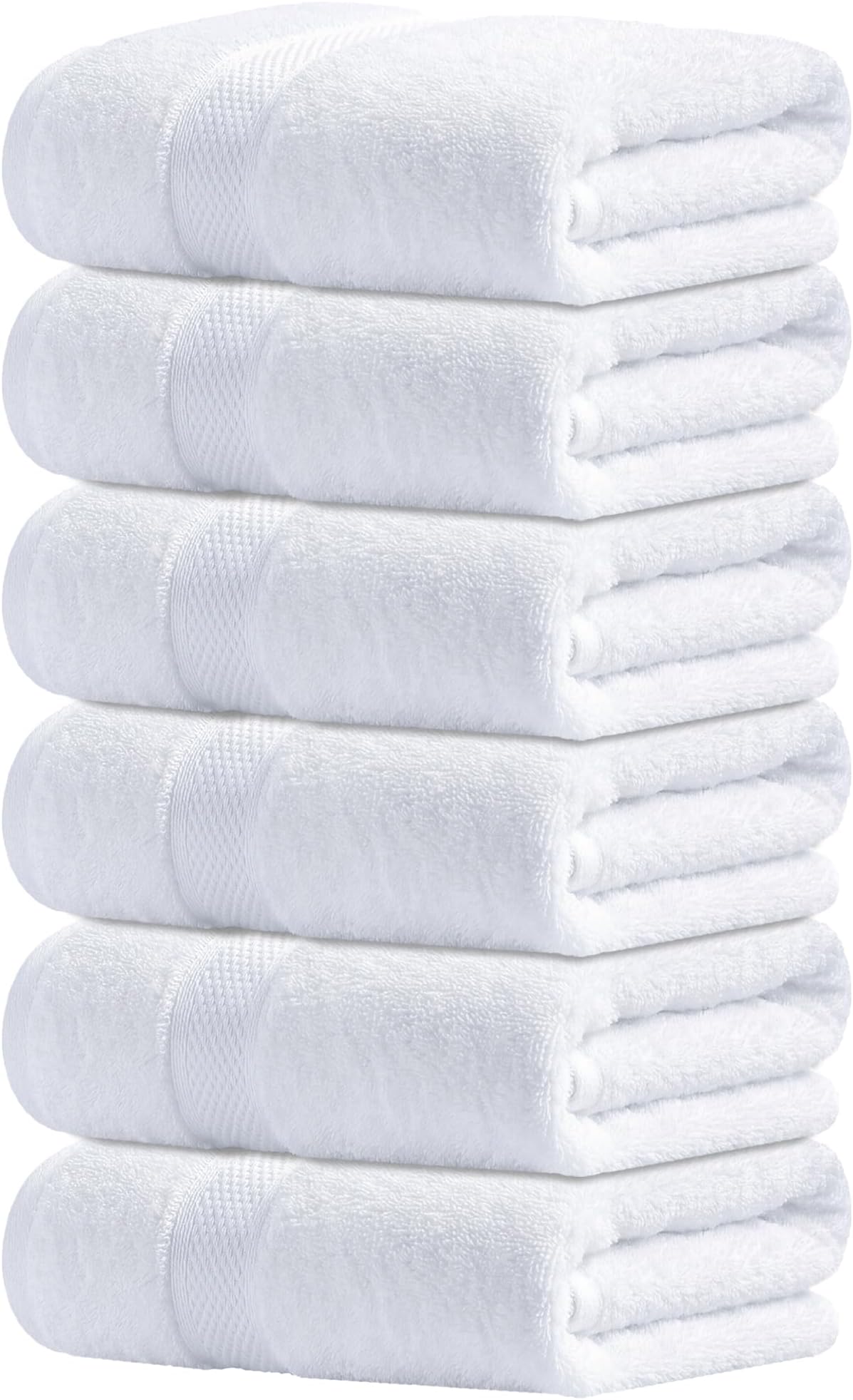 Infinitee Xclusives 100% Cotton Hand Towels for Bathroom - 6 Pack