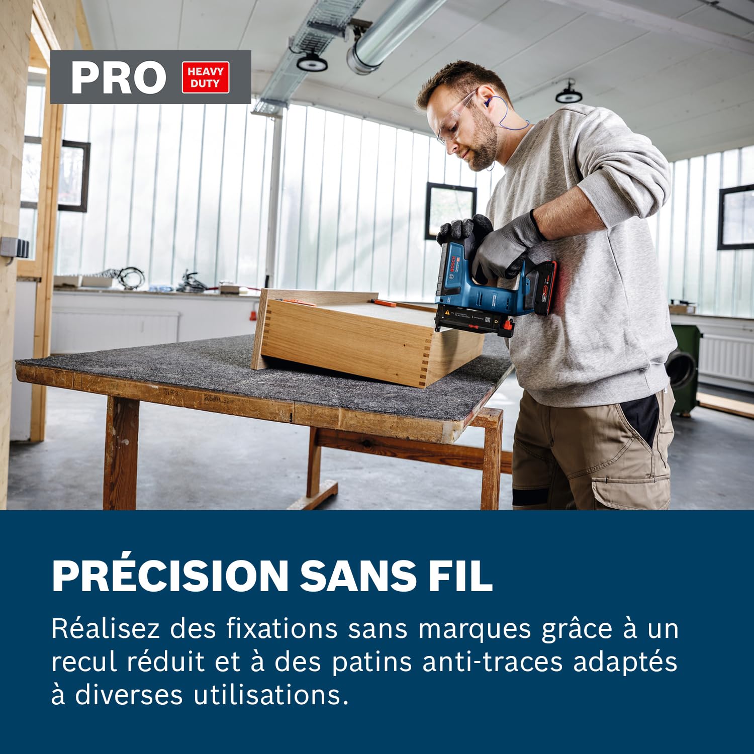 Bosch Professional 18V System cloueur à bois sans-fil GNH 18V-35 (faible recul, moteur sans charbons, avec crochet de ceinture, L-BOXX 136)