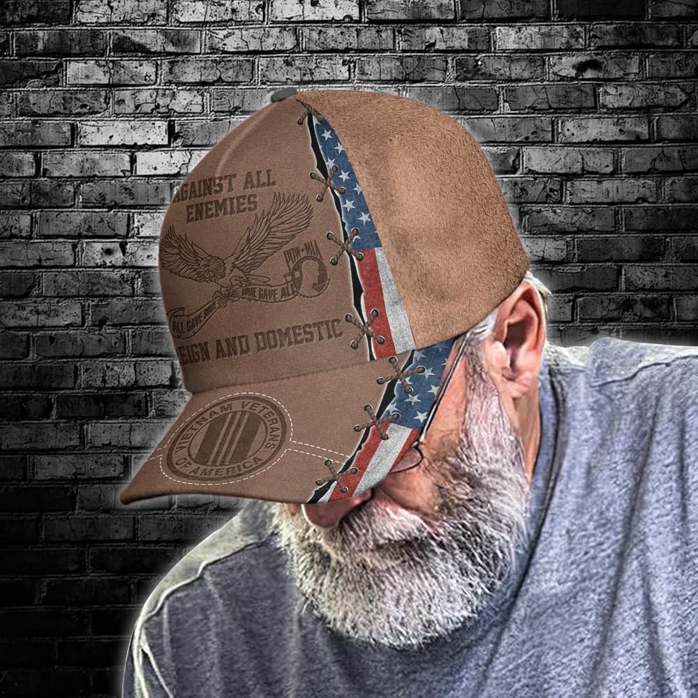 Premium Vietnam Veteran Hat, Veteran Hat for Men, Military Gift for Grandpa Dad Husband, Adjustable Strap Back
