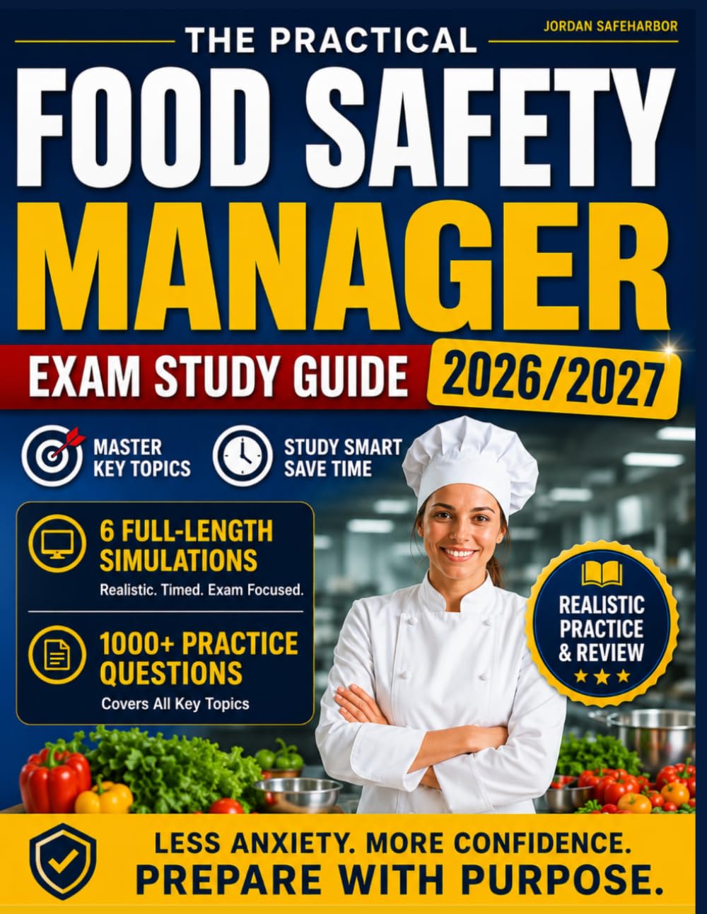 The Practical Food Safety Manager Exam Study Guide: 1000+ Practice Questions & 6 Full-Length Simulations to Build Confidence, Reduce Stress, and Master the Exam