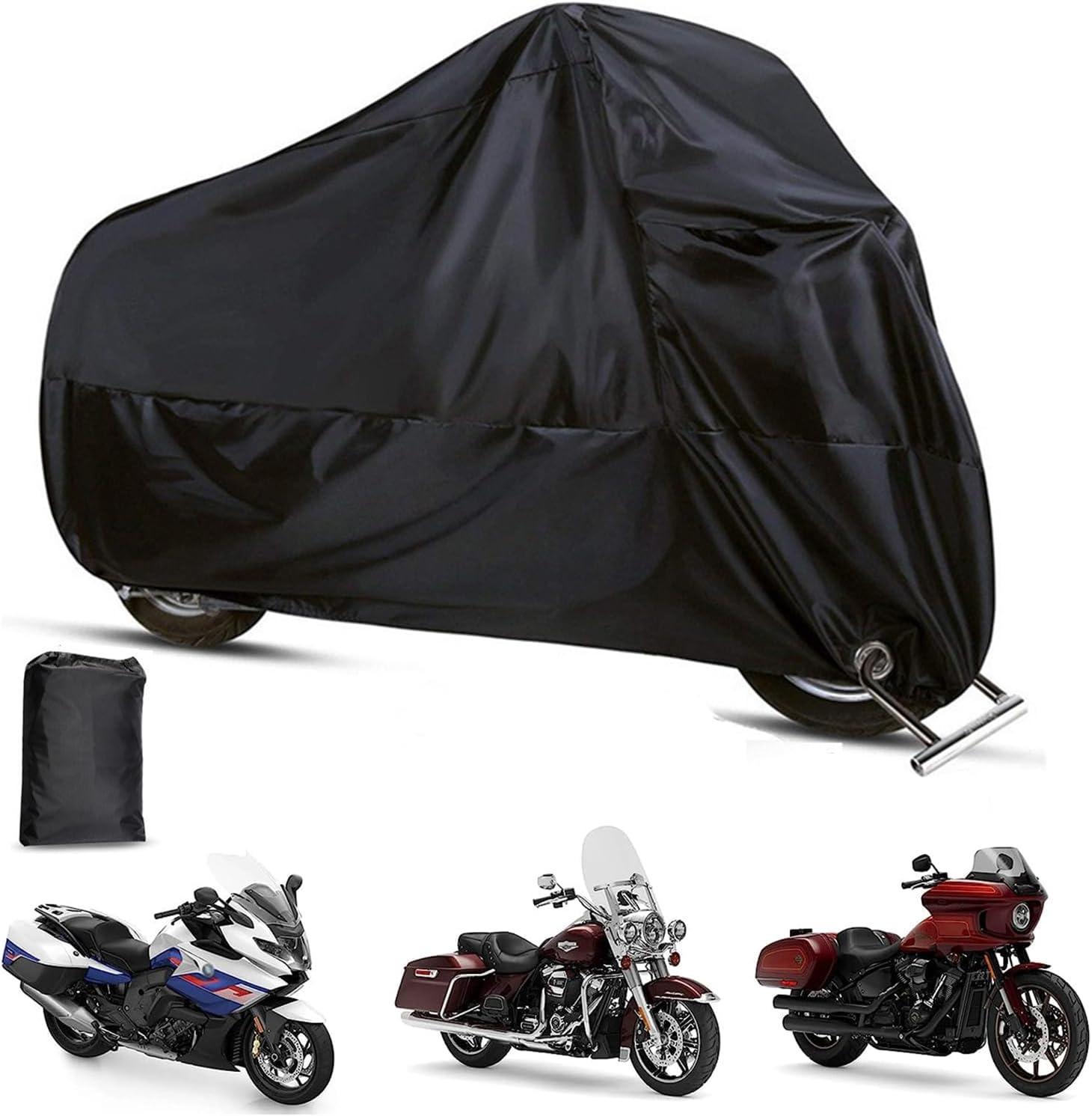 Moped Cover, Motorcycle Moped Scooter Full Cover Breathable Outdoor Dust Rain UV Protector - View #4