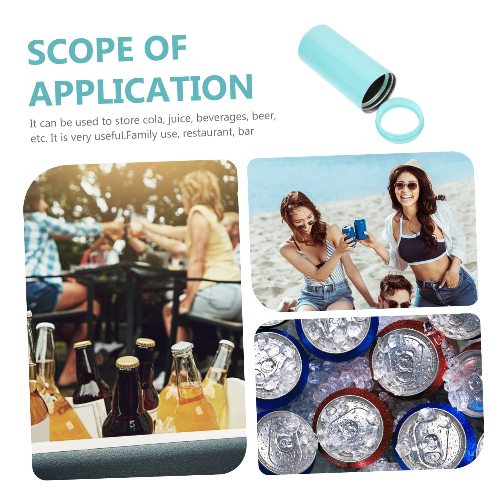 SHOWERORO Cold Can Beer for Men Iced Cup Sleeve Vacuum Insulated Can Holder Beer Accessories Beer Can Beer Bottle Sleeve Blanks for Vinyl Projects Coozies Cooler Stainless Steel Metal