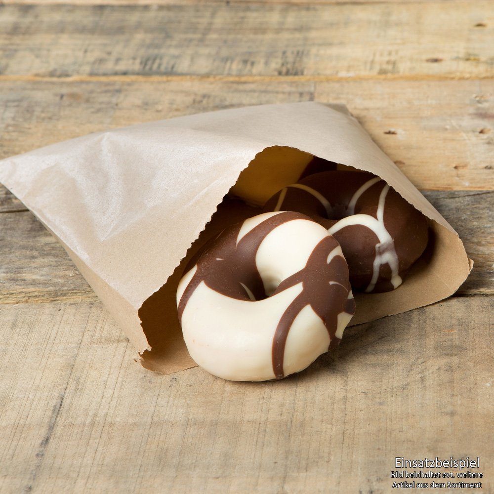 BIOZOYG Sacs plats marrons I Sacs à snack en papier 24,5 x 24,5 cm I Papier recyclé 100% biodégradables I Sacs à snack écrus I Sacs plats à snack 1000 pièces