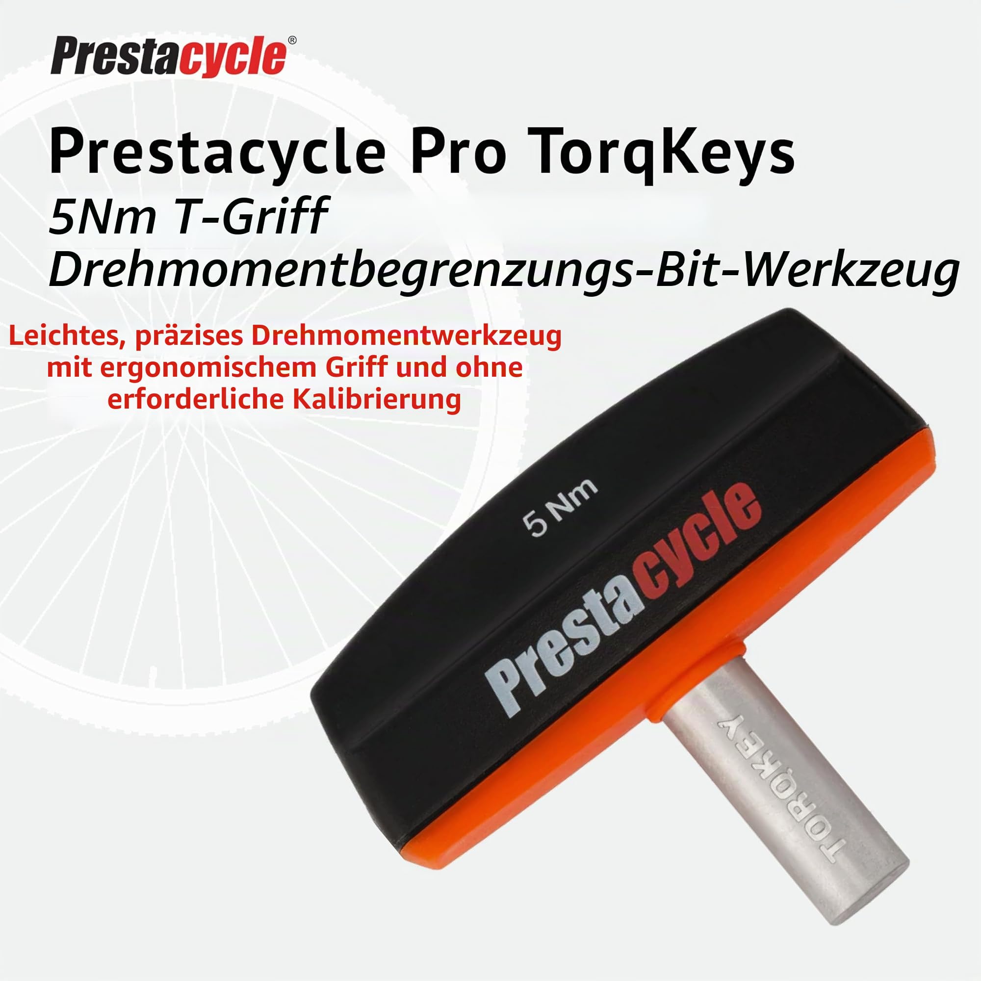 Prestacycle TorqKeys T-Griff voreingestelltes Drehmomentwerkzeug, 12 Nm