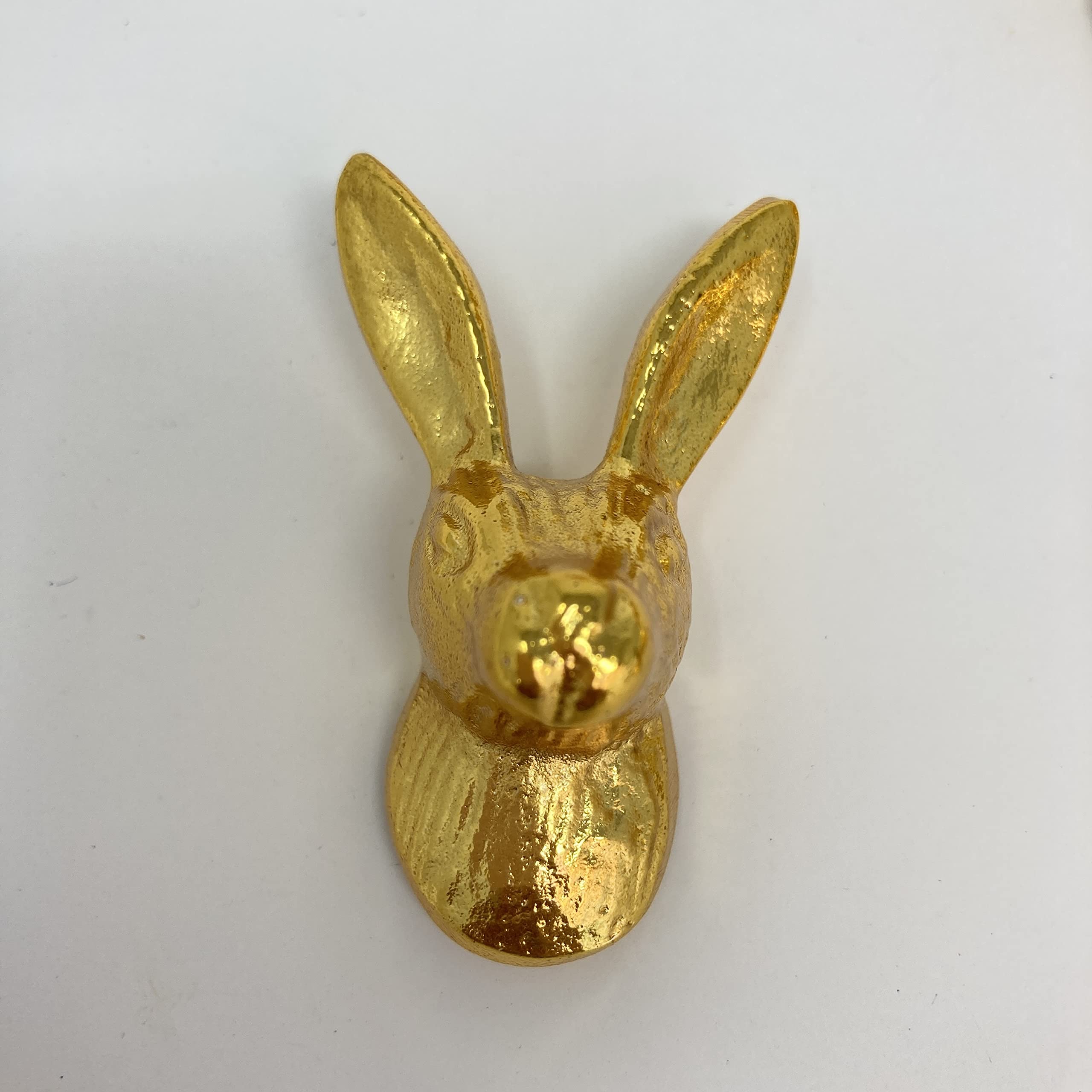 Bright Gold Animal Drawer Knobs - Dresser Cabinet (16. Hare)