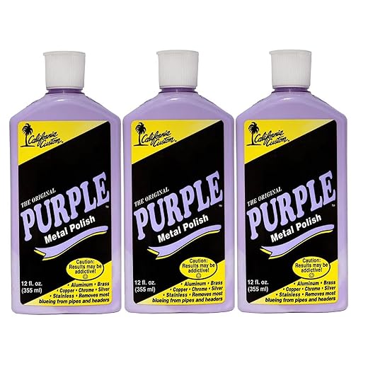 CALIFORNIA CUSTOM Products – The Original Purple Metal Polish, No Silicone, Body Shop Safe, Great for Aluminum, Brass, Copper, Chrome, Silver, Stainless and Gold, Made in The USA