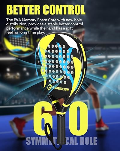 Miniatura 3 de Raqueta de pala de fibra de carbono Power Lite Pop Tennis Paddle ball Racquets