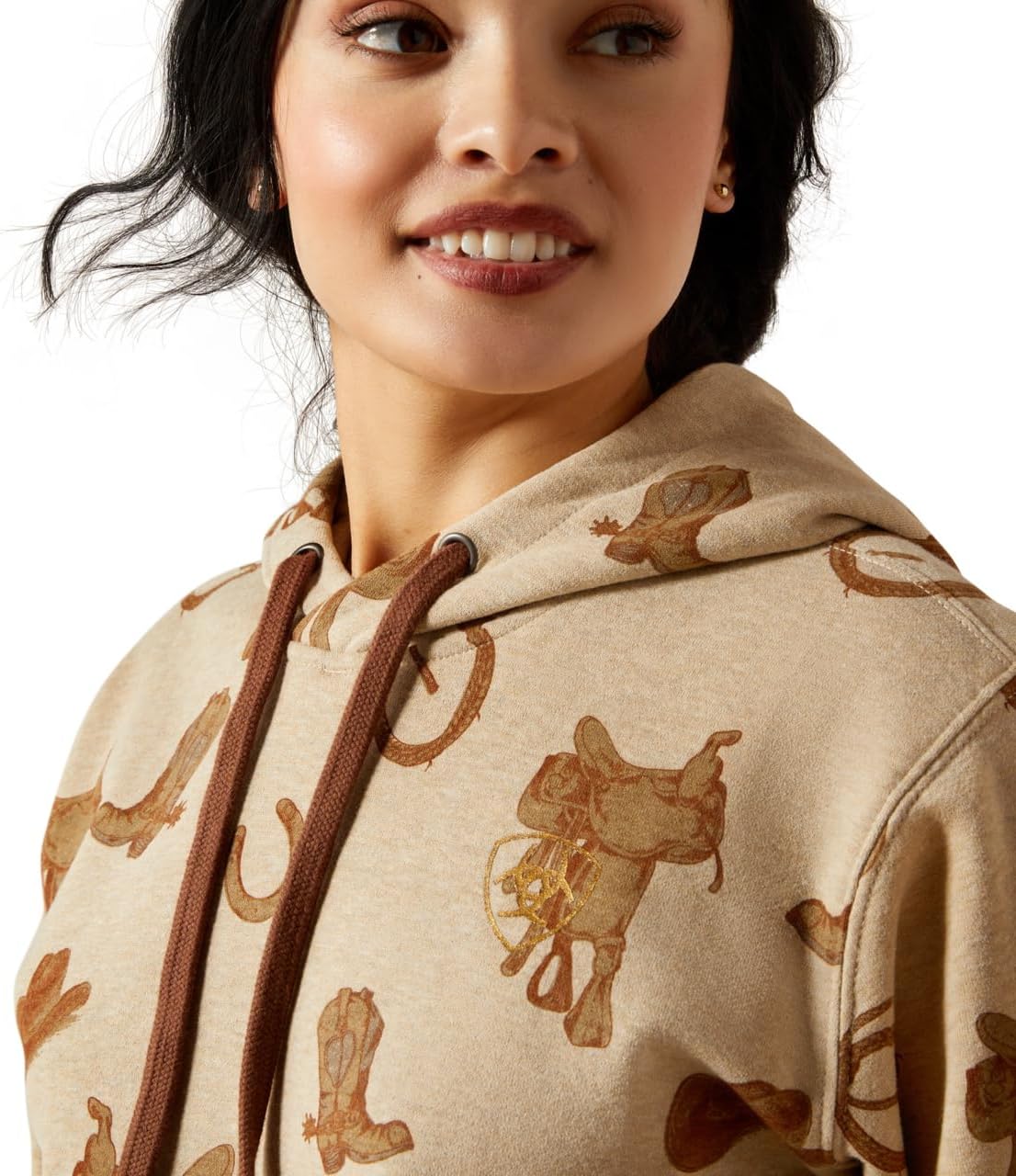 ARIAT womens Ariat Logo 2.0 Printed Hoodie - Image 4
