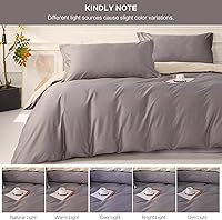 Vista 6 de SAPHREAS Juego de funda de edredón, 100% algodón extrasuave, tamaño individual, lavanda, 2 piezas, 1 funda de edredón de 68 x 90 pulgadas con Crema