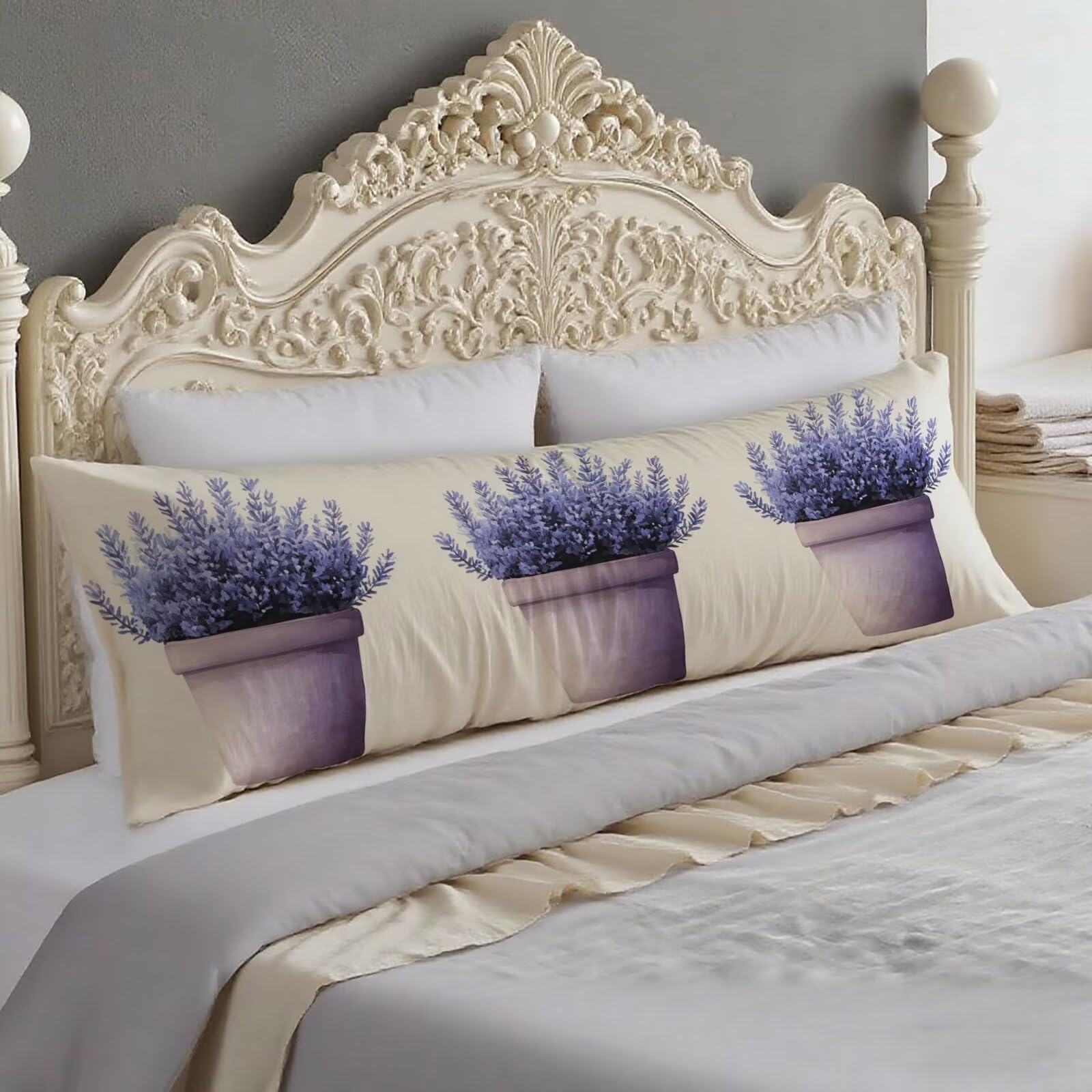 Cadeau femme original : taie de traversin velours violet et bleu
