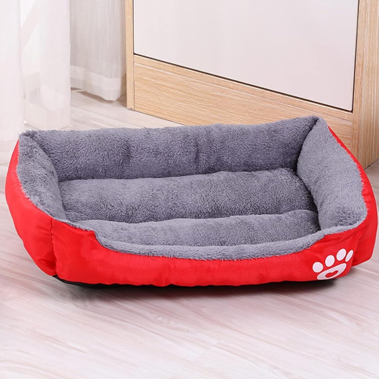 Heart Home Dog & Cat Bed|Super Soft Plush Top Pet Bed|Oxford Cloth With High-Quality Polyester Filling|Machine Washable Dog Bed|Rectangular Cat Bed With Rise-Edge Pillow|QY036R-S|Red (B0CQXB74DP) Amazon Price History, Amazon Price Tracker