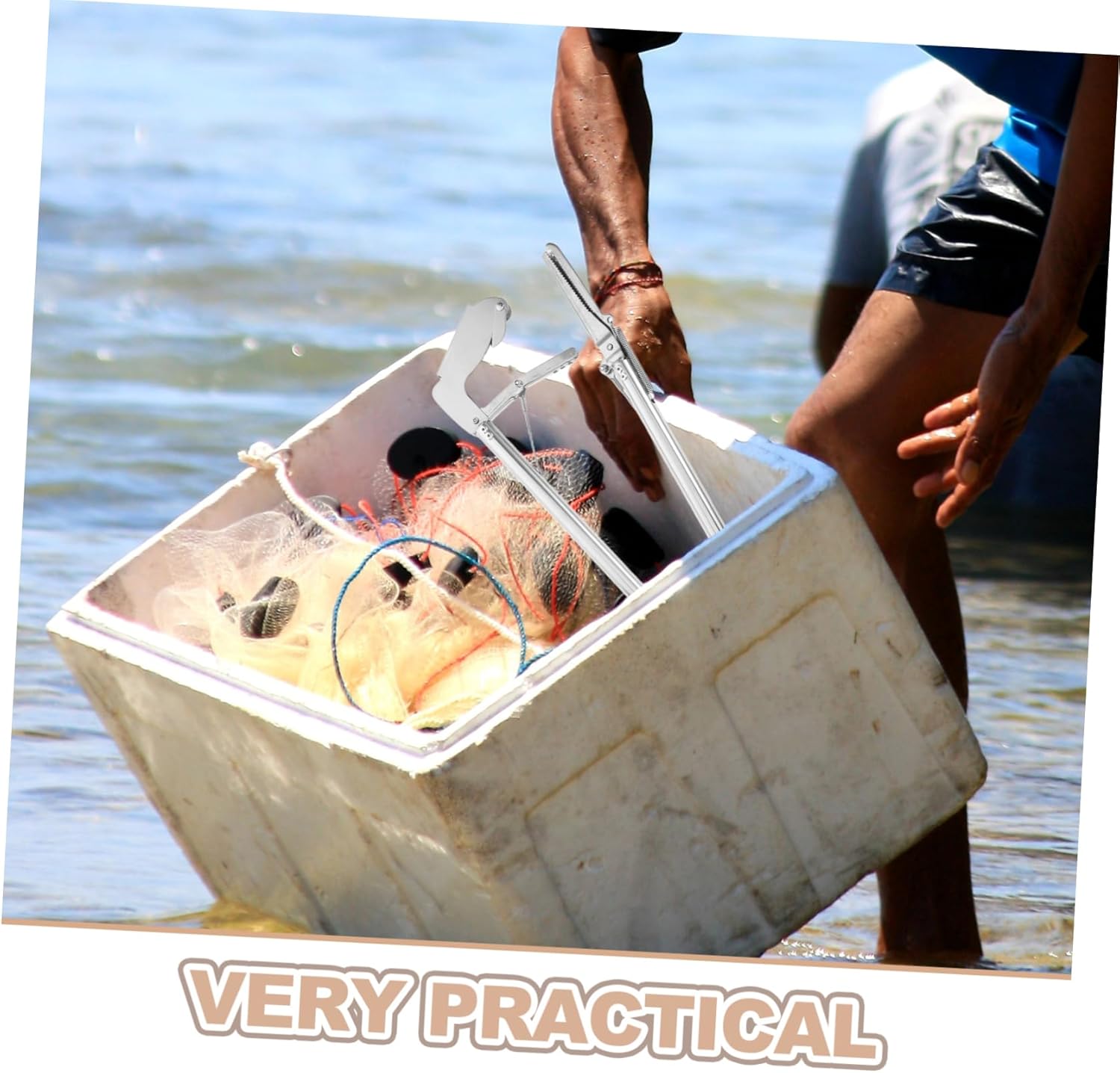 Happyyami Professional Reptile Grabber Tool with Straight Mouth Design for Safe Handling Outdoor Catching and Fishing Long Reach