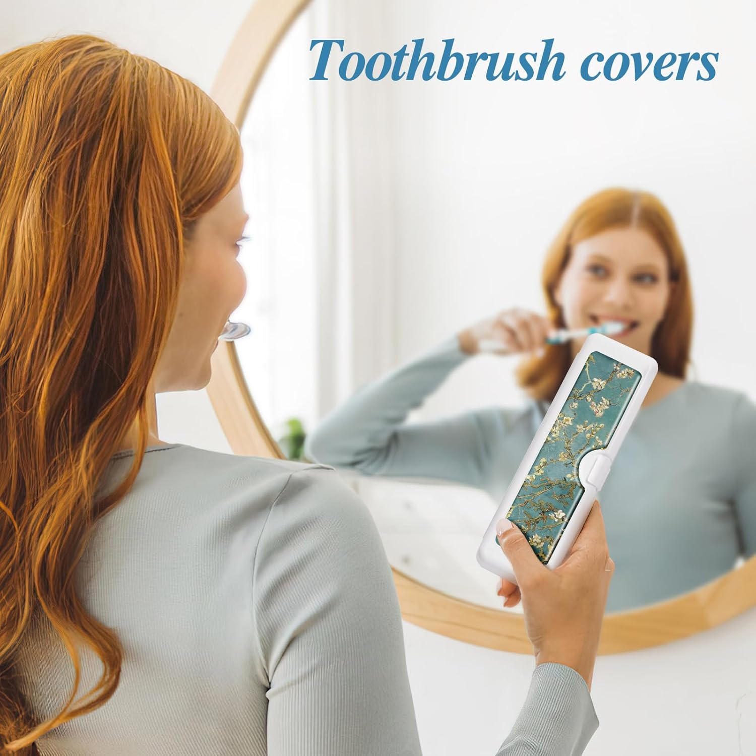 Toothbrush Travel Case - Colorful Pattern, Holder and Covers for