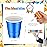 Roshtia 100 Pack 2 oz Christmas Plastic Shot Cups, Mini Disposable Shot Glasses 2 oz Party Cups for Wedding Christmas Winter Party, Beer Taste Serving, Snacks(Orange and Blue)