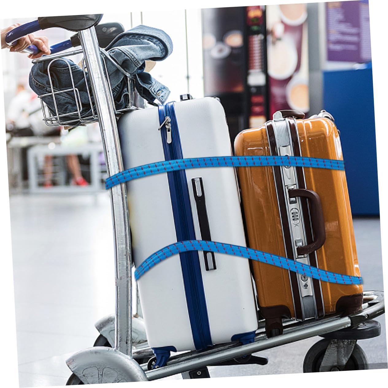 Sangle de Bagage Élastique en Nylon 10 Pièces, Ajustable