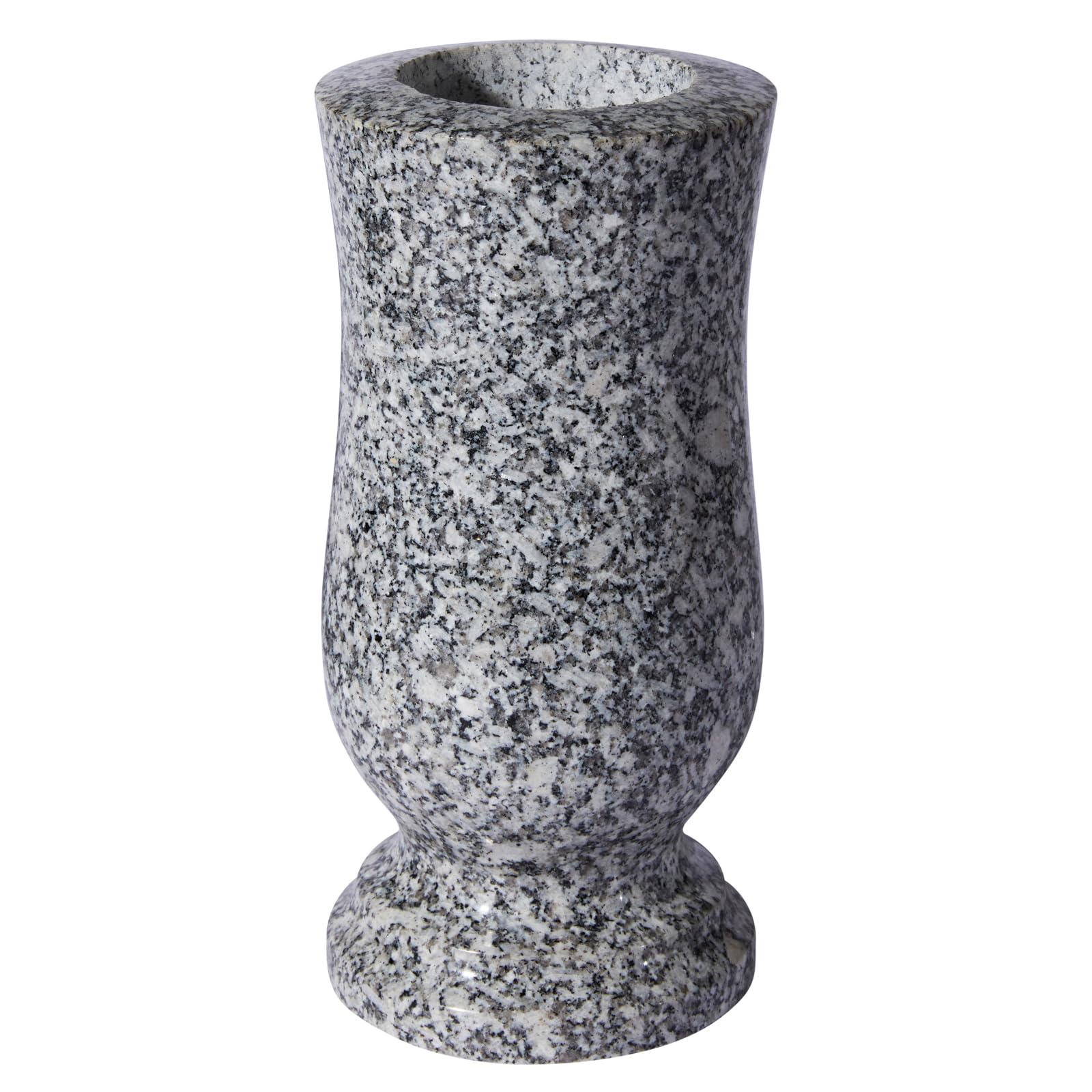 MemoriaStone Granite Memorial Vases for Graves，Cemetery Flower Holder for Graveside Decorations
