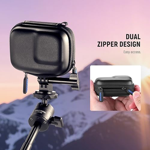 Miniatura 6 de NEEWER Funda de transporte compatible con DJI OSMO Action 5 Pro 4 3, bolsa de almacenamiento pequeña con mosquetón compatible con GoPro Hero 13 12