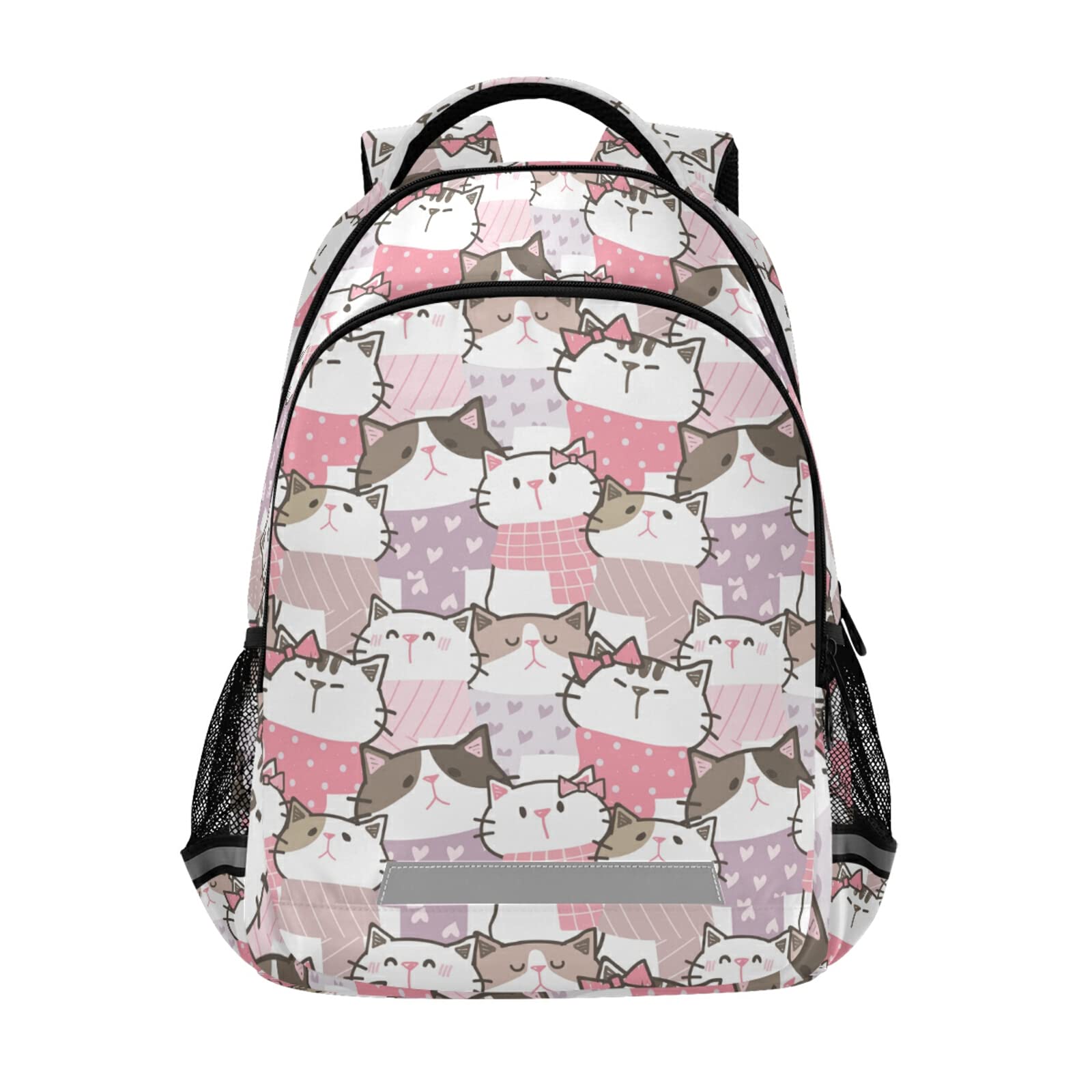 ALAZA Cute Cartoon Cat Kitten Print Backpacks Travel Laptop Daypack School Book Bag for Men Women Teens Kids