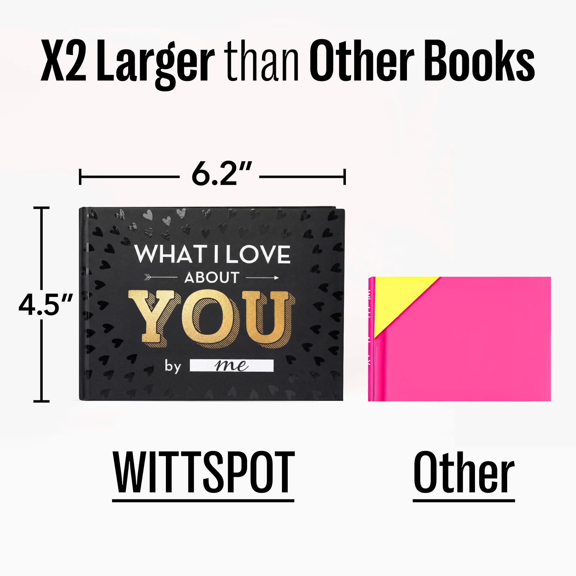 Książka What I Love about You - Prezenty walentynkowe dla niego, dla niej - wypełnij pustą książkę dla mężczyzn, chłopaka, męża, kobiet, dziewczyny, żony, niego, dla niej - prezenty dla par na