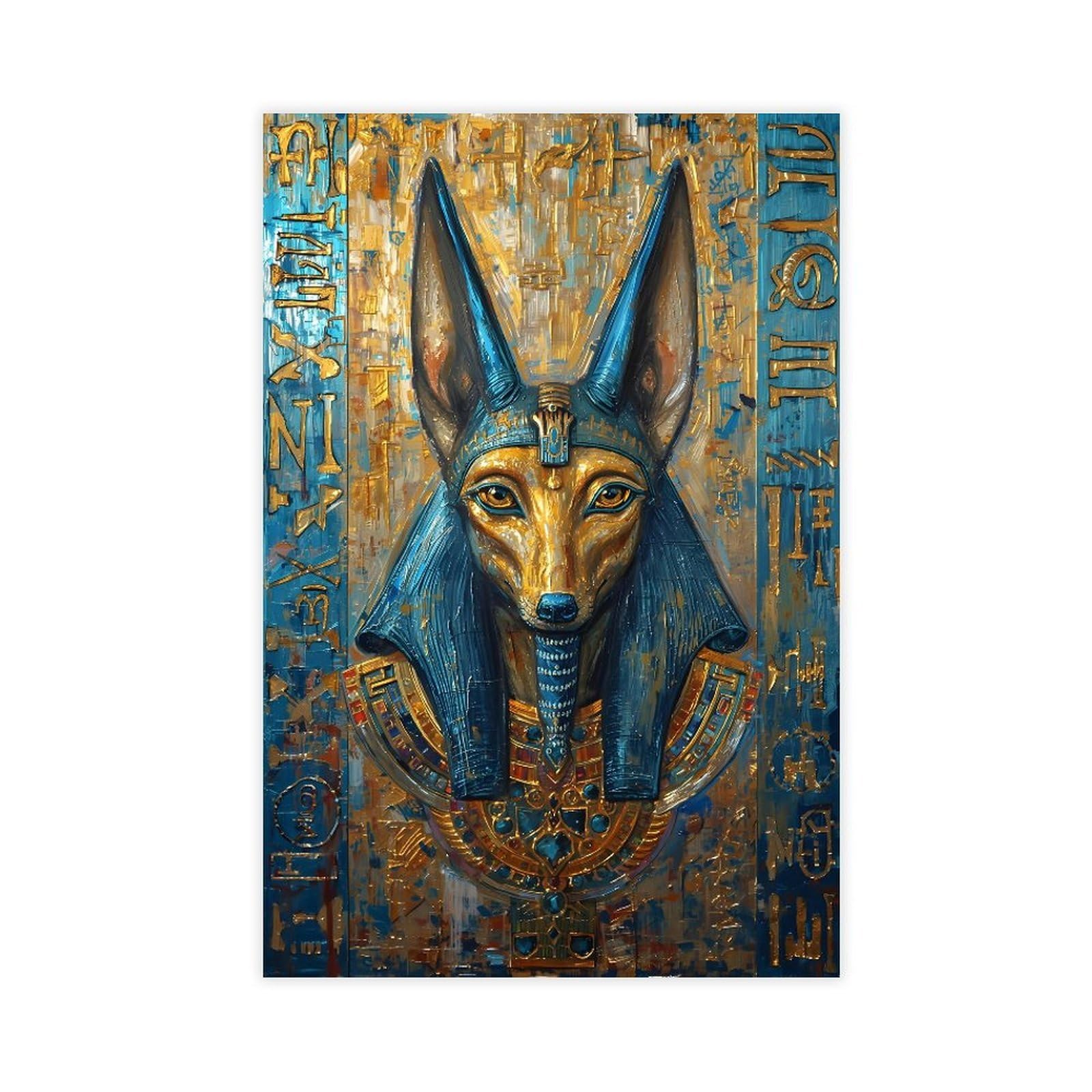 Ywtjax Unframe-Style Anubis Poster Canvas Poster For Bedroom Decor Gift