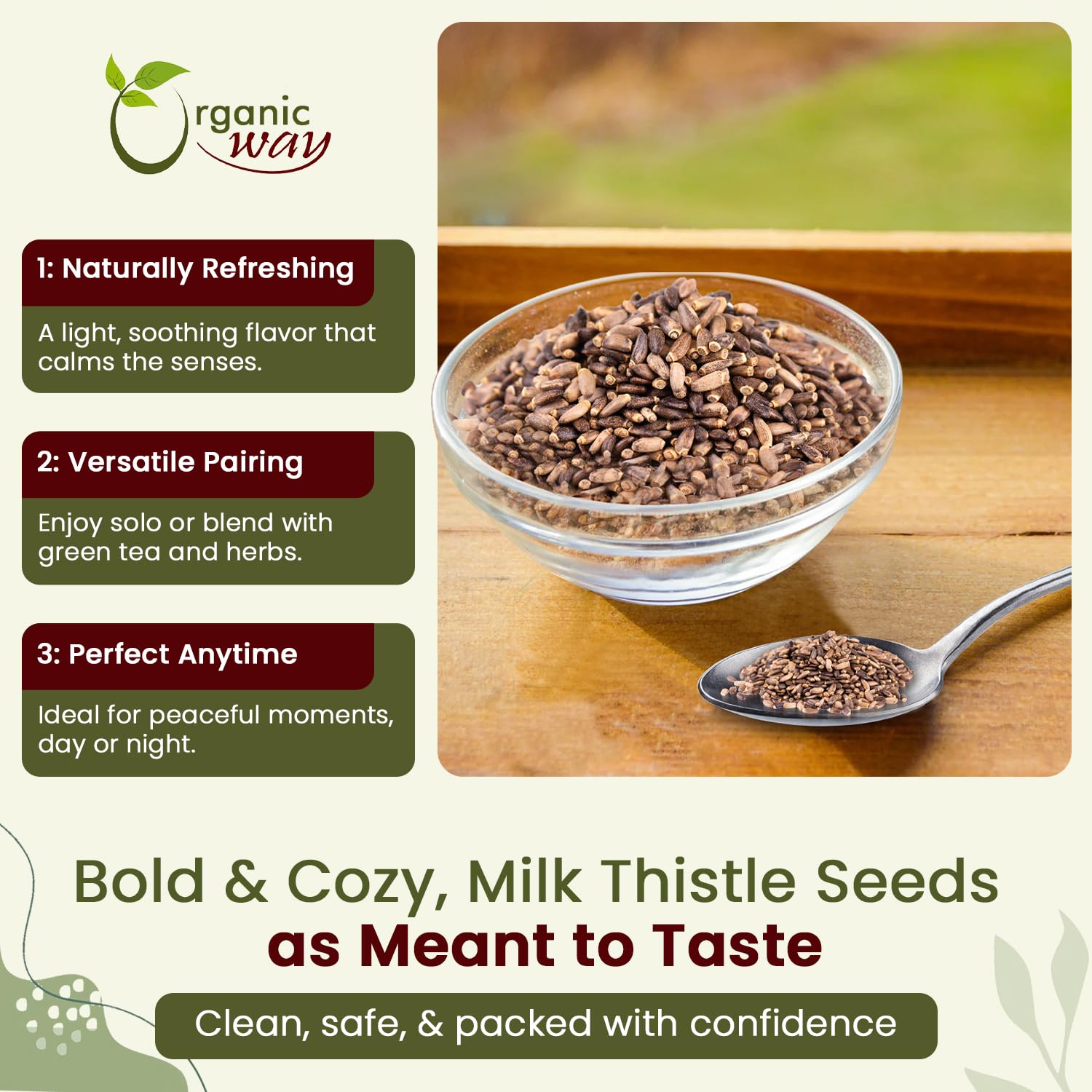 Organic Way Whole Milk Thistle Seeds - Herbal Tea - Origin Albania (16 Oz) — Amazon image 3