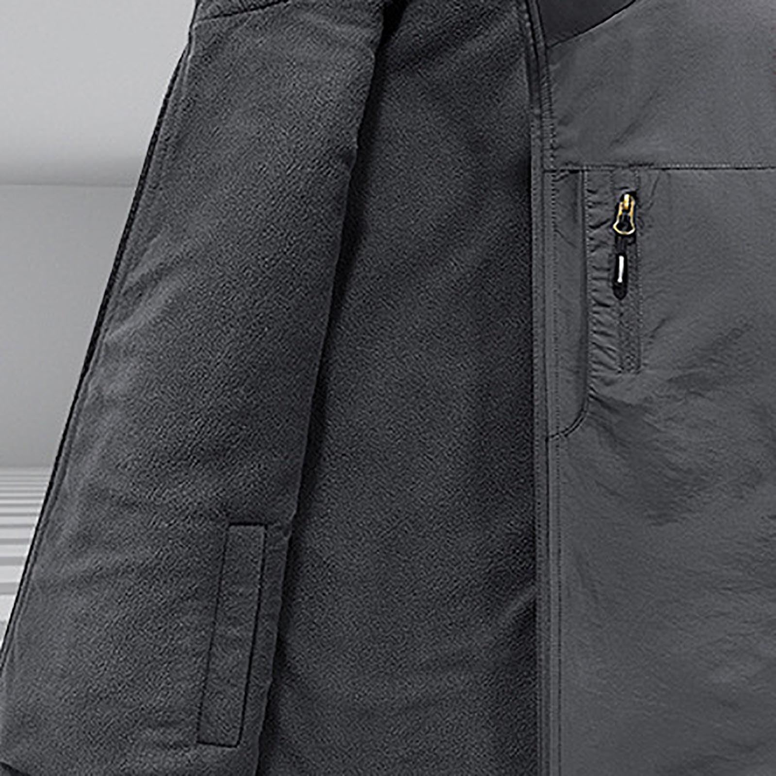 Generico Crop Top Rete Uomo-Gilet da Uomo Autunno Multitasche Colletto Rovesciato con Cerniera Tinta Unita Gilet Capispalla Caldo Maglia Boxe