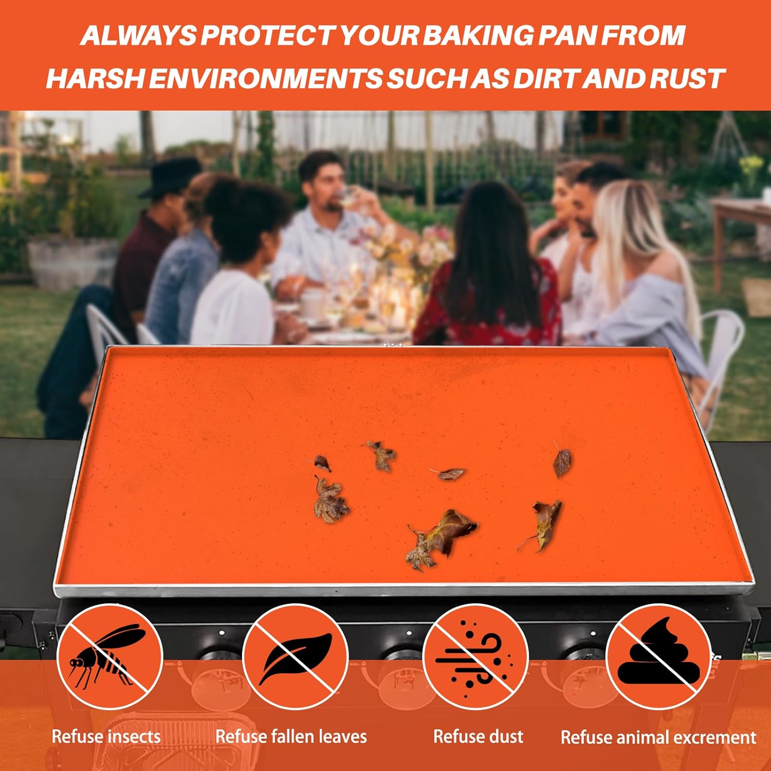 Silicone Griddle Cover Mat for Blackstone - 28 Inch Griddle Accessories Full Cover Wrapped Grill Mat Reusable Heavy Duty Food Grade Silicone Grill Mats - Image 2