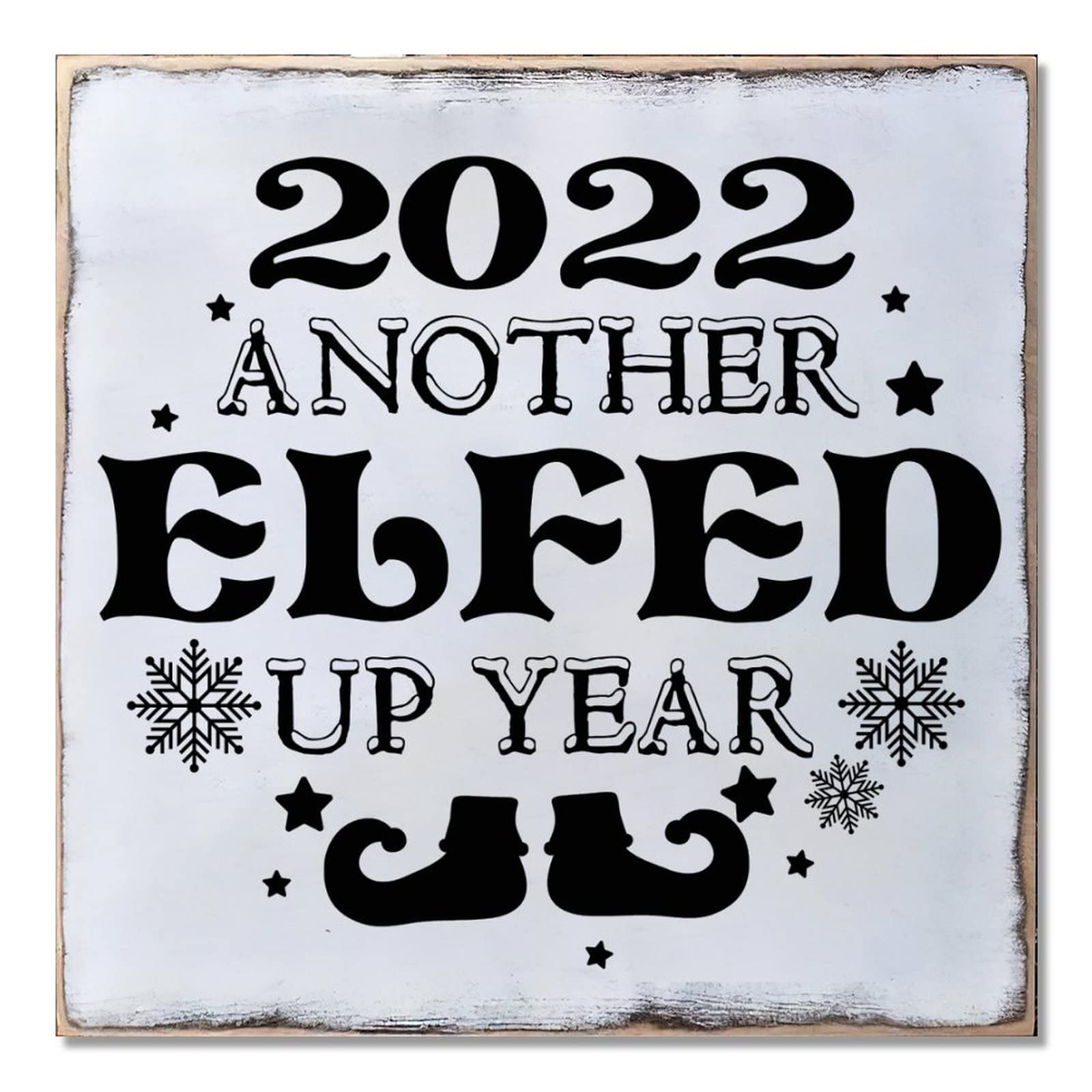 Plaque en bois de Noël 40cm pour sublimer votre porte d'entrée cet hiver